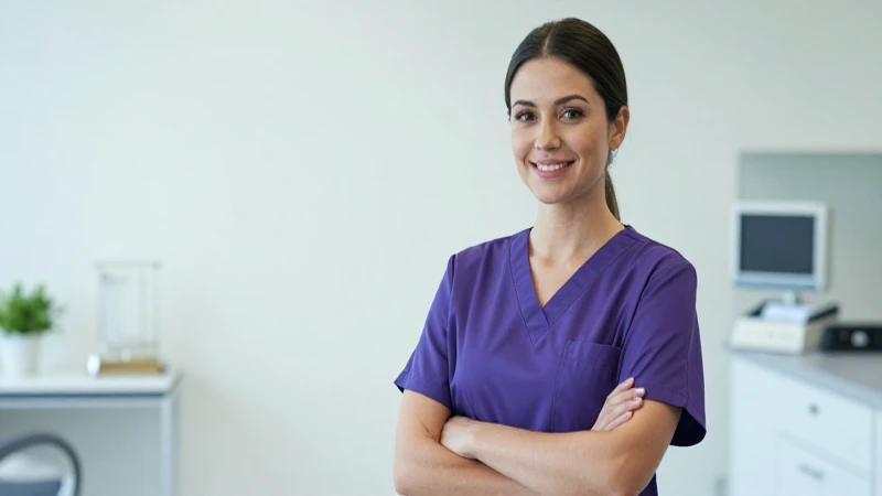 Enfermera profesional con estética de carrera aspiracional