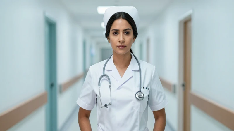 Enfermera mexicana profesional en hospital moderno