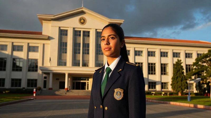 Joven estudiante mexicano en academia militar