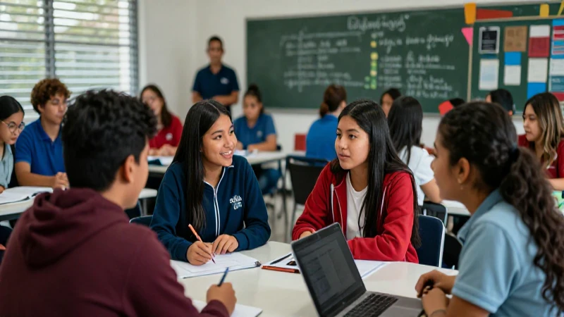 Jóvenes mexicanos exitosos en un campus vibrante