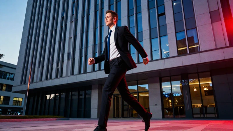 Profesional moderno ante arquitectura con estilo dramático