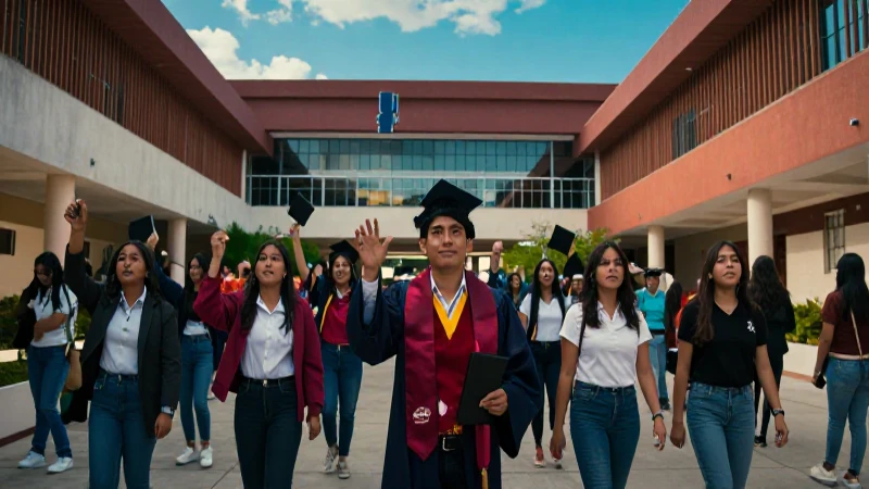 Estudiantes mexicanos celebran logros en moderno campus