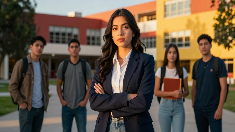 Estudiante mexicano elegante con ambiente dramático