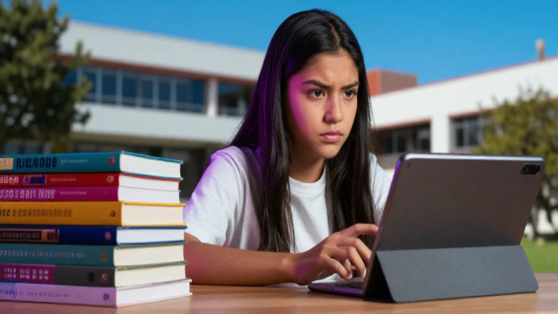 Estudiante mexicano determinado en ambiente académico