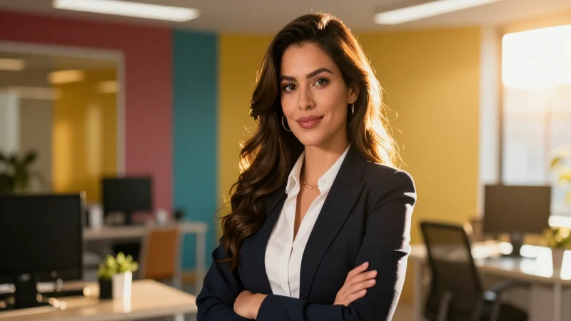 Mujer mexicana profesional, vibrante y dinámica