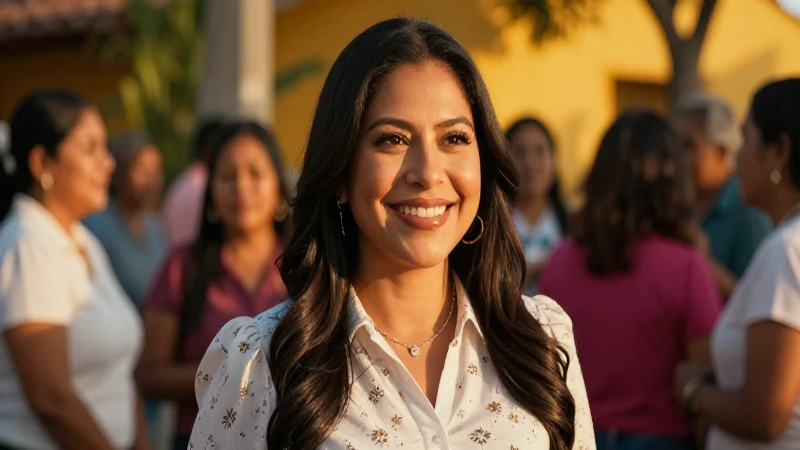 Mujer mexicana radiante en luz dorada