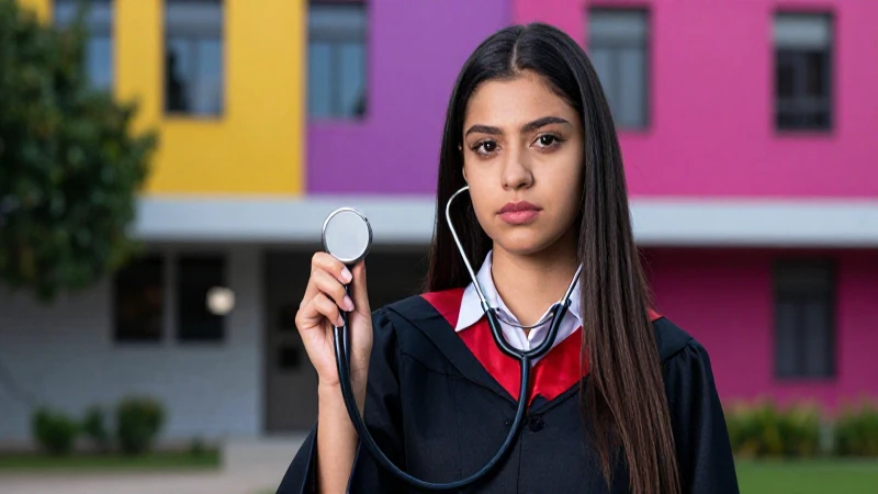 Estudiante mexicana de medicina en campus