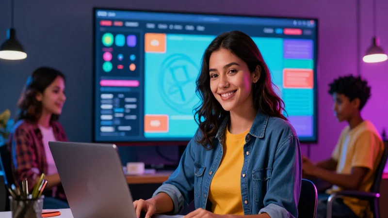 Estudiante mexicano en entorno digital de éxito