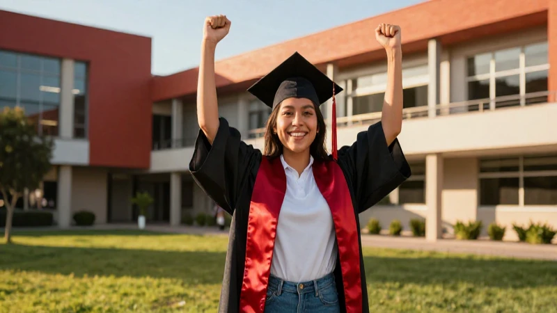 Joven mexicano celebra éxito en campus
