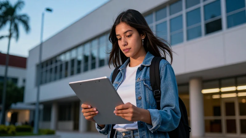 Estudiante mexicano inspirando el éxito académico