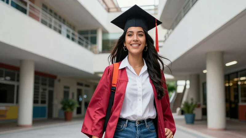 Estudiante mexicana exitosa en la universidad