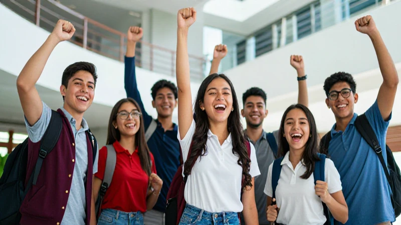 Jóvenes mexicanos celebran éxitos con progreso dinámico
