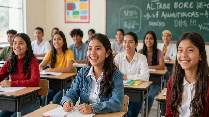 Éxito estudiantil alegre en México