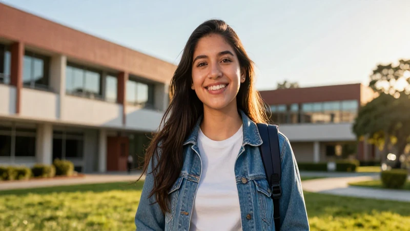 Estudiante universitario mexicano, éxito académico y luz dorada