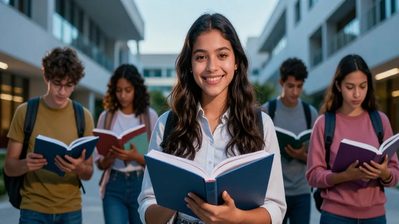 Joven mexicana sonríe en universidad