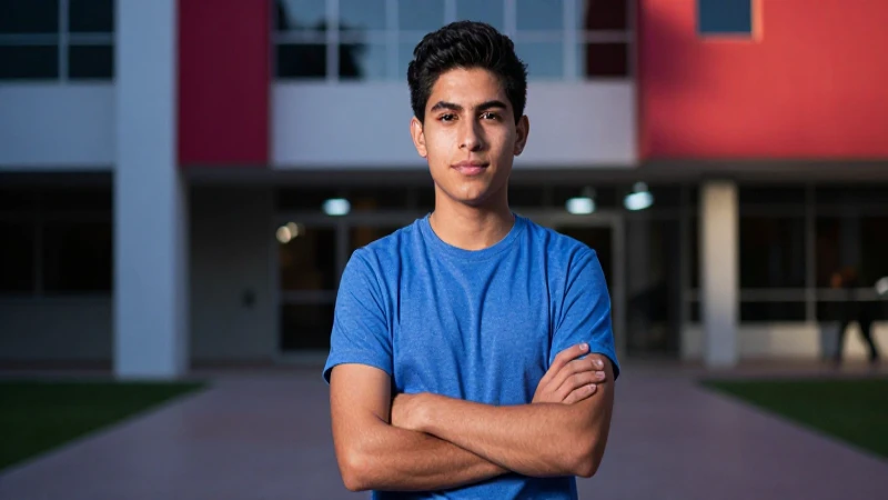 Retrato cinemático de estudiante mexicano universitario