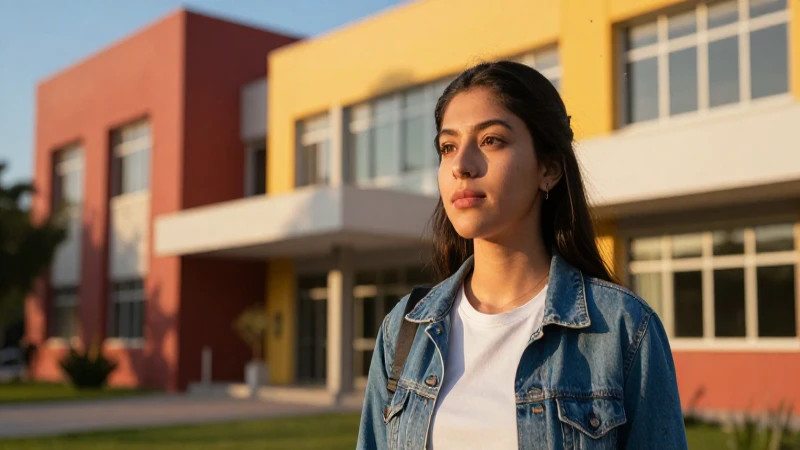 Estudiante mexicano mira su futuro en campus moderno