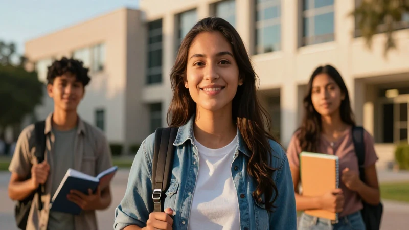 Estudiante mexicano optimista y exitoso en la universidad