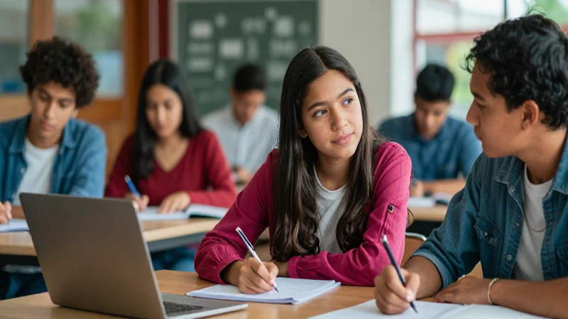 Estudiantes mexicanos exitosos en universidad vibrante