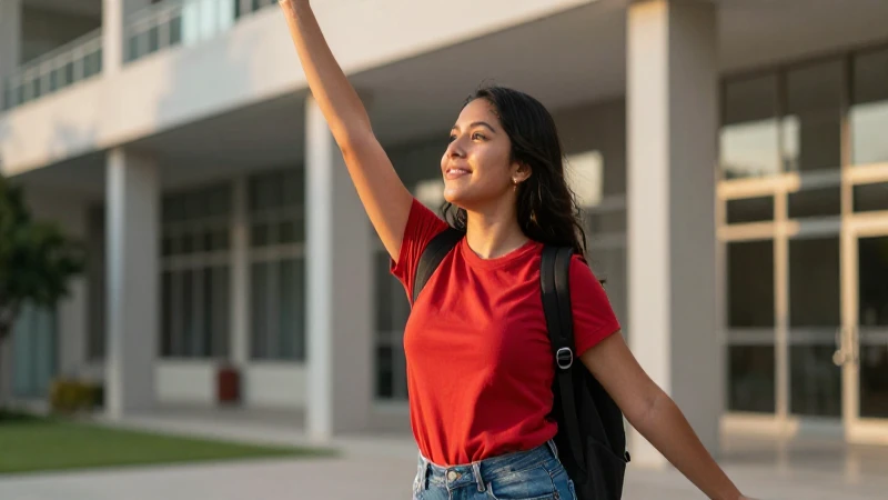 Estudiante mexicano brillante en éxito universitario