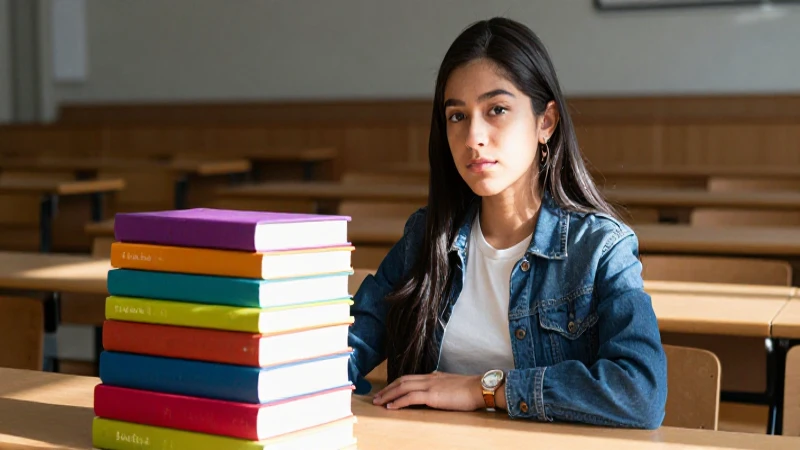 Cuáles son los costos de matrícula en la Universidad CNCI 3 Estudiante mexicana en universidad con libros y luz dramática