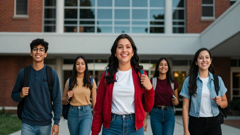 Estudiante mexicano diverso celebra éxito universitario vibrante