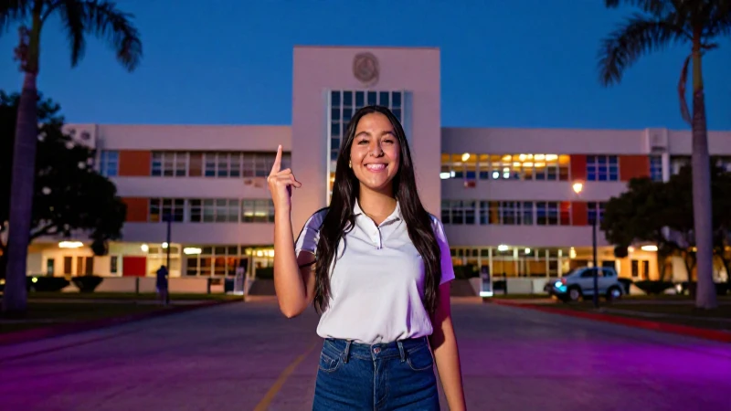 Éxito académico en un moderno campus universitario