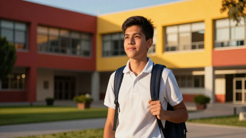 Joven mexicano exitoso en campus universitario