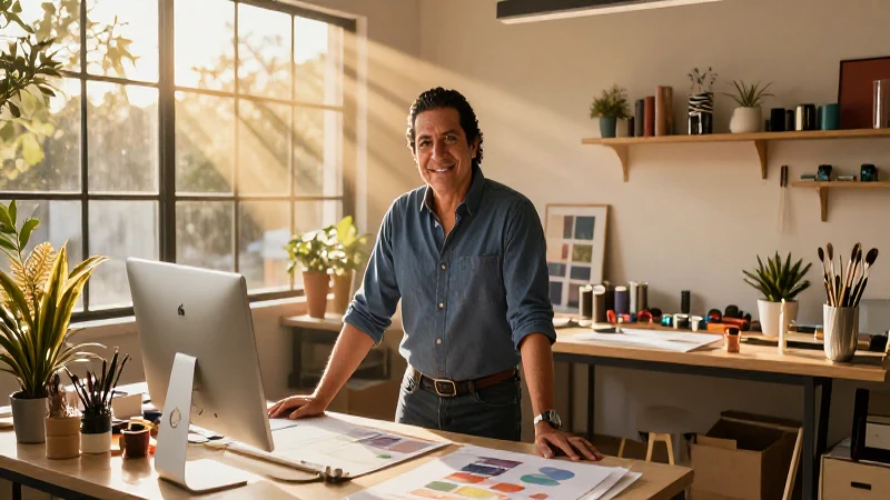 Emprendedor mexicano crea en un taller vibrante