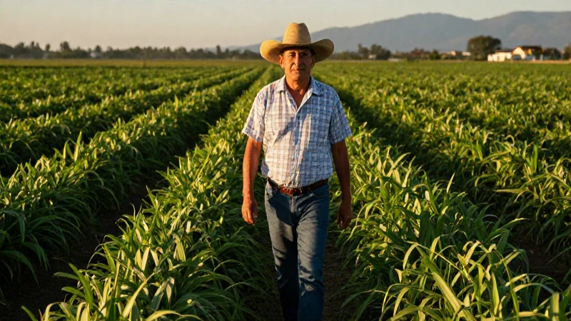 Joven mexicano orgulloso en un campo vibrante