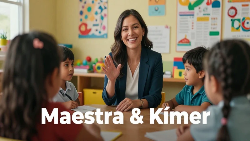 Maestra de kínder mexicana, alegre y vibrante