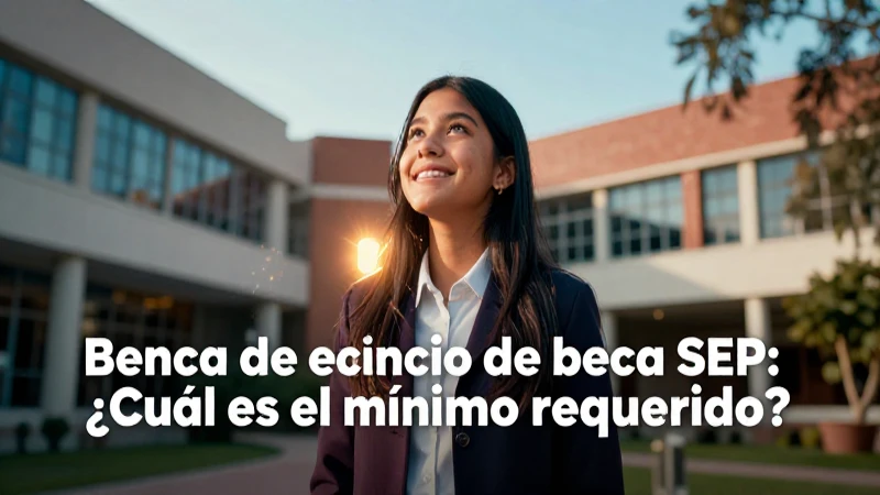 Requisito mínimo promedio para beca SEP