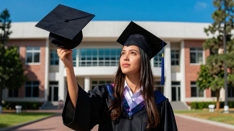 Estudiante mexicano celebra su graduación universitaria