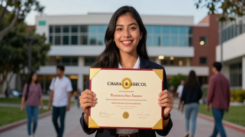 Diploma brillante de éxito mexicano estudiantil