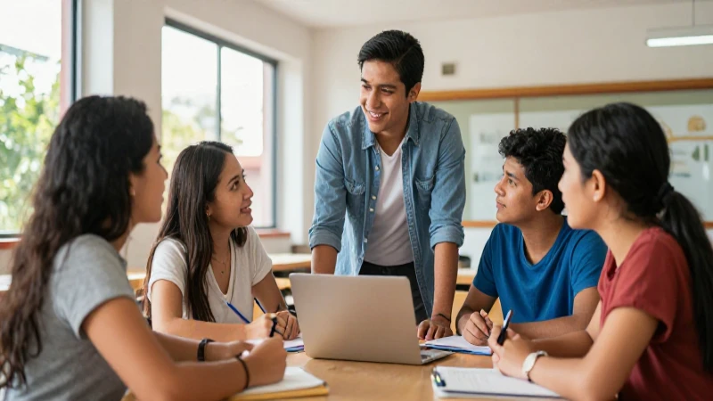 Estudiantes mexicanos aprenden con éxito en un campus moderno