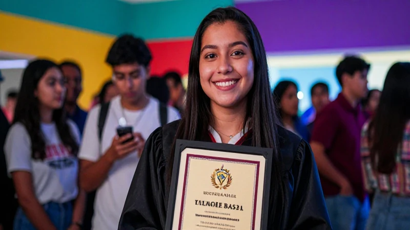 Estudiante mexicano celebra éxito académico