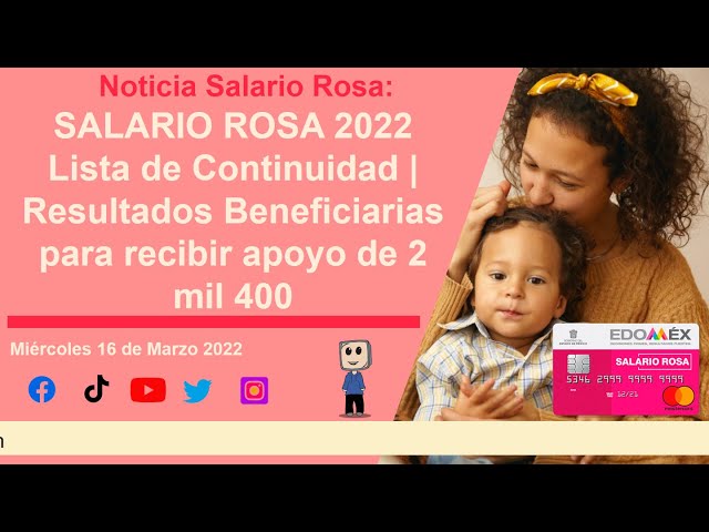 cual es la lista de continuidad del salario rosa