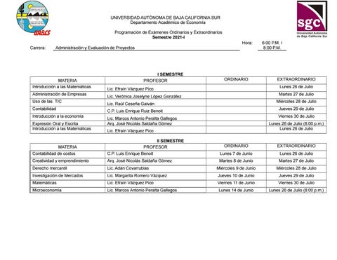 cual es la oferta academica de la universidad autonoma de baja california sur