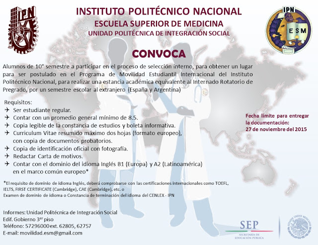 cuales son los requisitos para la movilidad academica en el ipn
