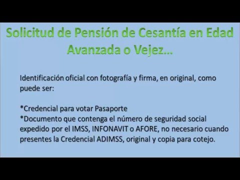cuales son los requisitos para tramitar pension en el imss