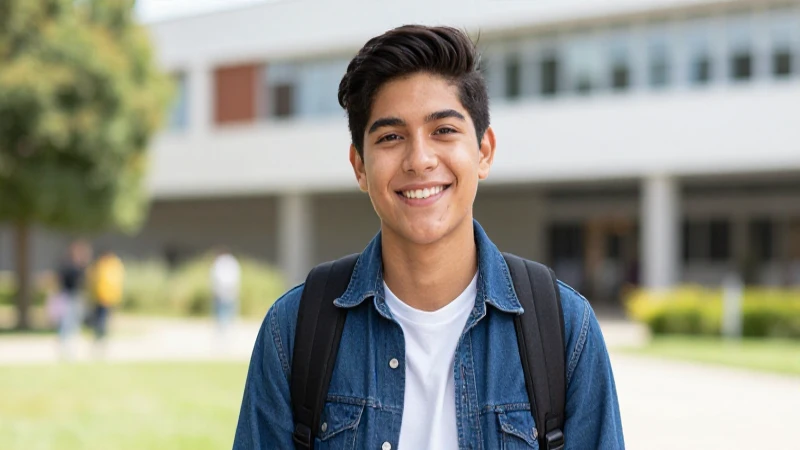 Retrato vibrante de estudiante mexicano feliz