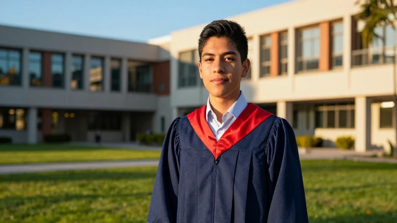 Joven estudiante mexicano con luz cinematográfica