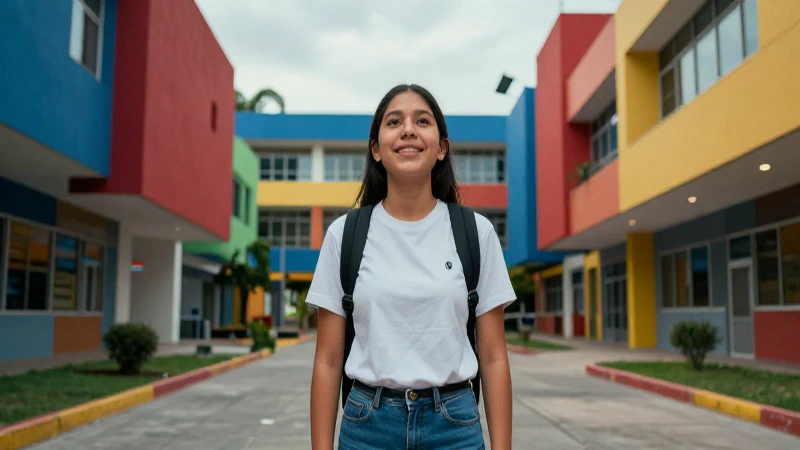 Estudiante universitario mexicano diverso con expresión esperanzada