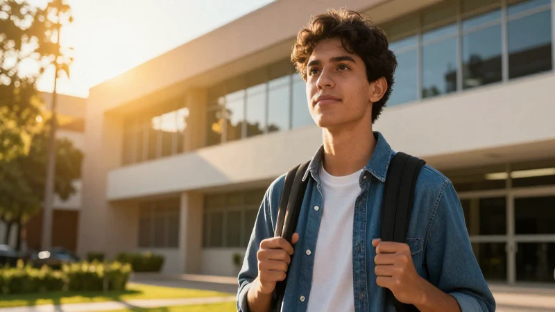 Joven estudiante mexicano con éxito universitario