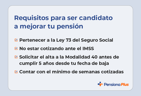 cuantas semanas de cotizacion se requieren para acceder a la modalidad 40