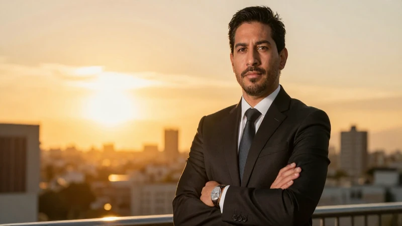 Profesional mexicano, éxito y luz dorada