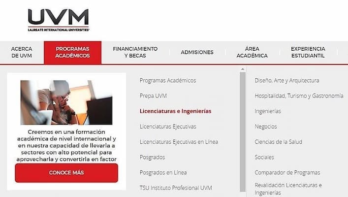 cuanto cuesta un semestre en la uvm