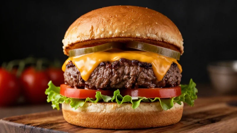 Primer plano gourmet de burger argentina