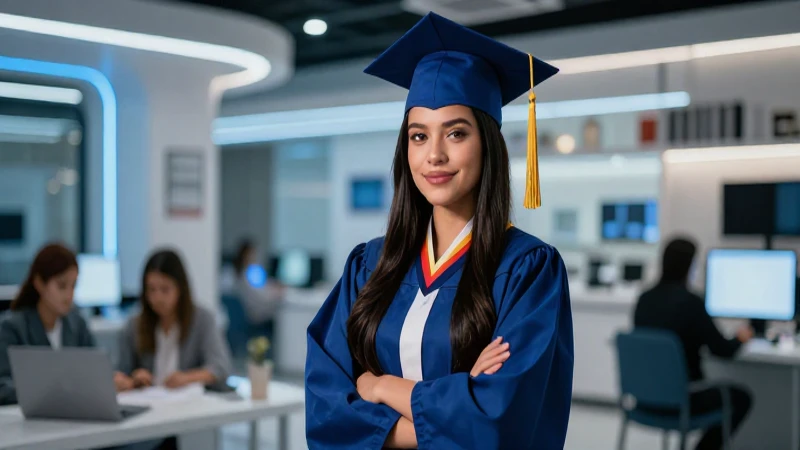 Retrato profesional de estudiante mexicano exitoso