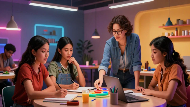 Estudiante mexicano en taller con mentor